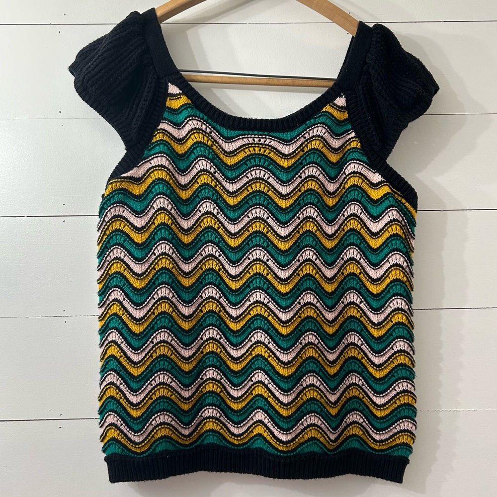 Kaily K Crochet Cap Sleeve Top